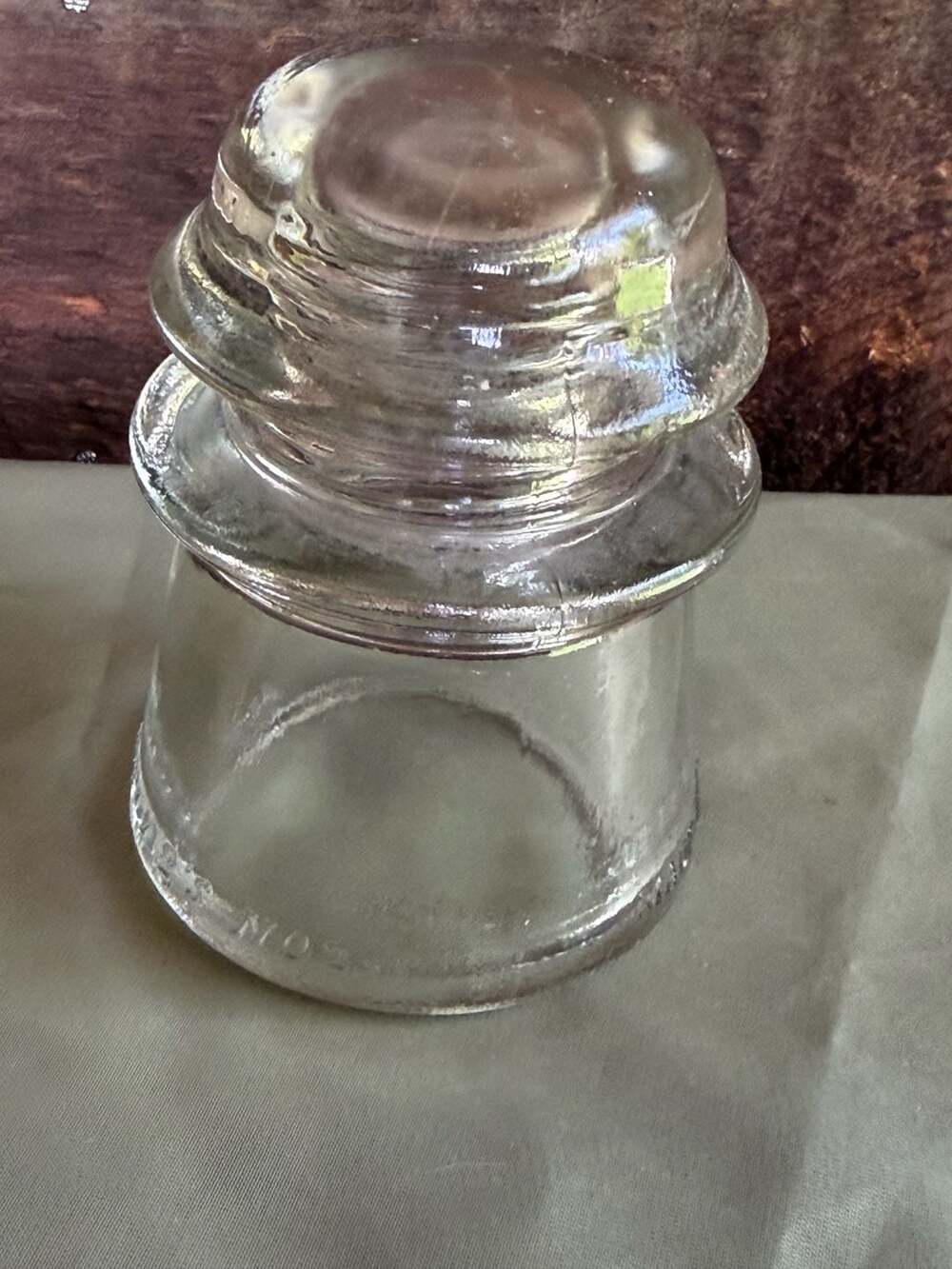 Vintage Armstrong's No. 2 Clear Glass Electrical Insulator